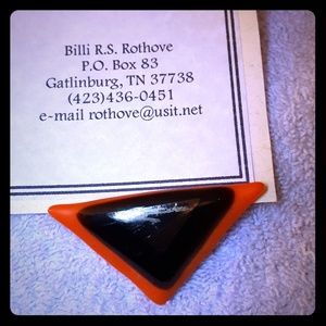 Handmade Polymer Clay mixed media artistic brooch